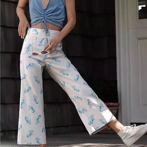 EUC Anthropologie Maeve Colette blue lobster sz 29